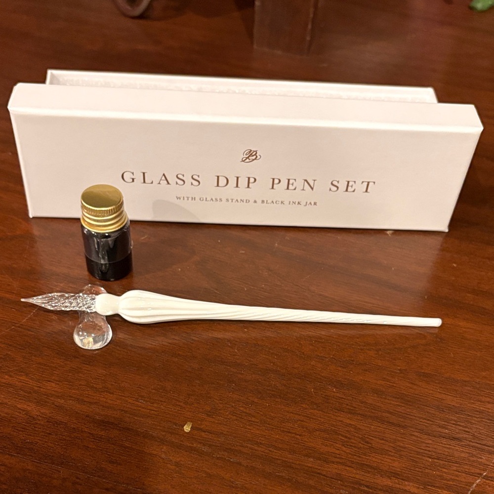 Glass Dip Pen Set with Ink